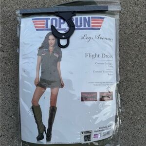 Olive Green Top Gun Flight Dress Costume